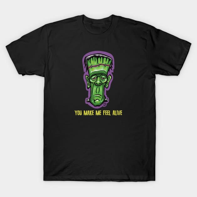 Frankenstein T-Shirt by Art from the Blue Room